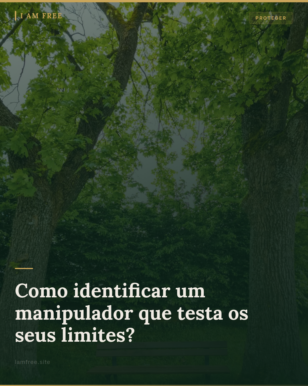 Como identificar um manipulador que testa os teus limites?