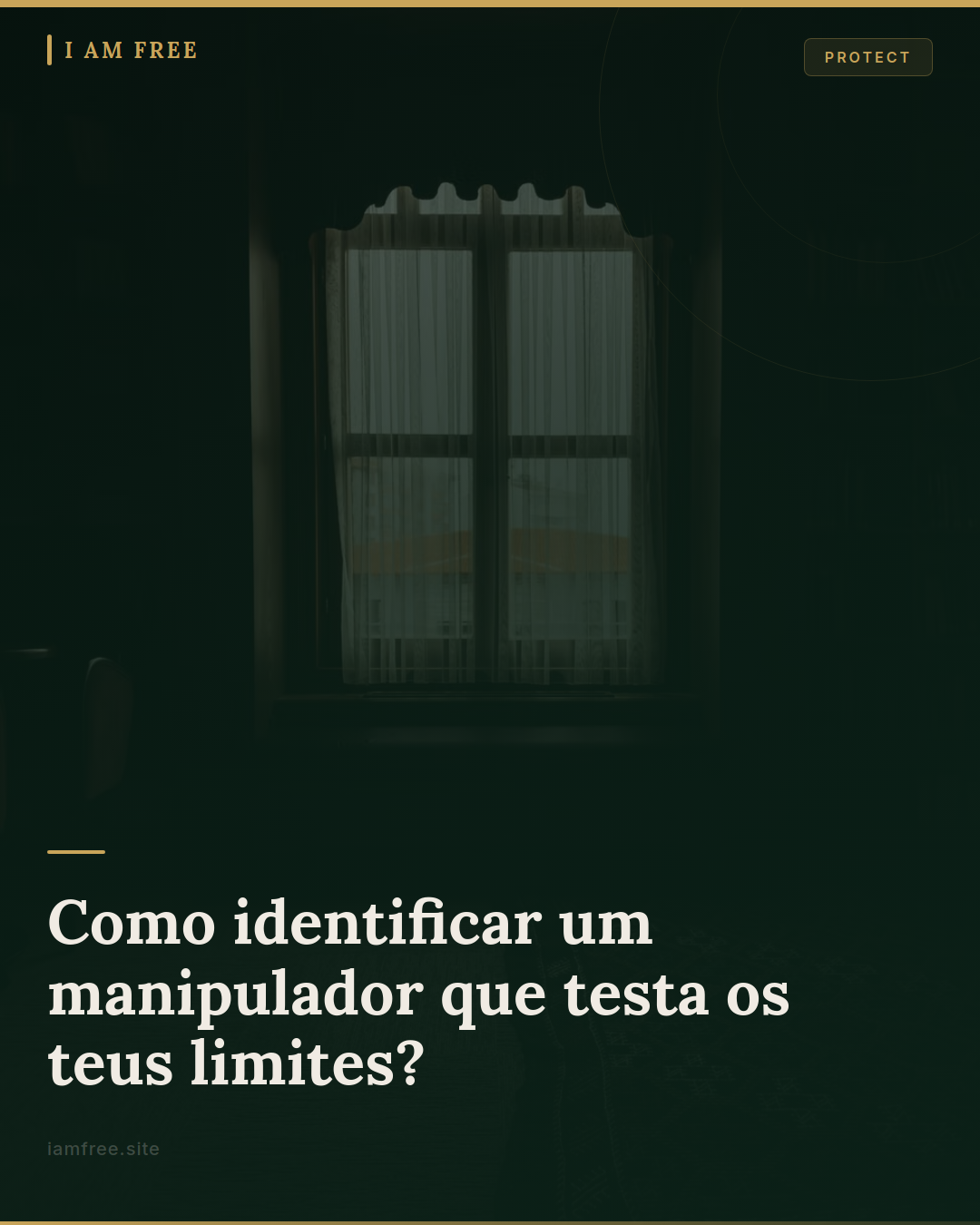 Como identificar um manipulador que testa os teus limites?