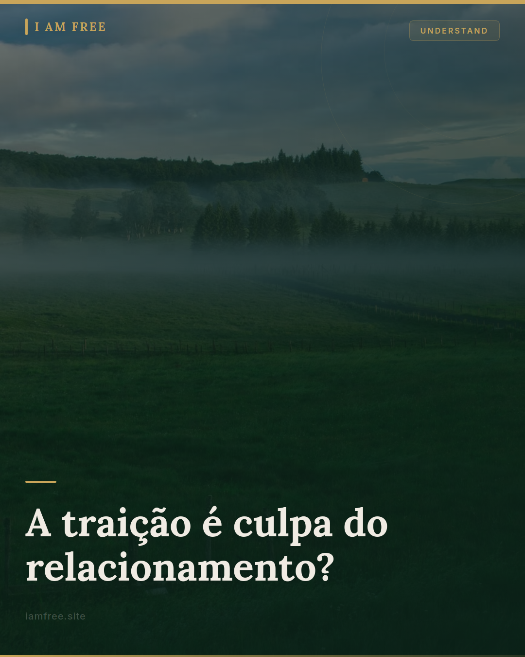 A traição é culpa do relacionamento?